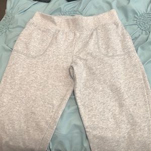 Gray sweats from athletic works